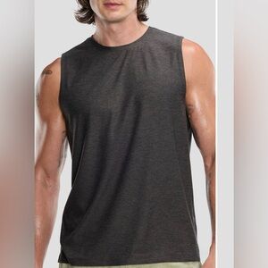 NEW 01.ALGO Bryan Performance Muscle Tank Men's Sleeveless Shirt - dark grey